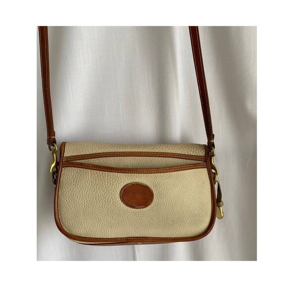 Rare Vintage Dooney and Bourke AWL Bone British Tan saddle tack calvary bag - Picture 6 of 12